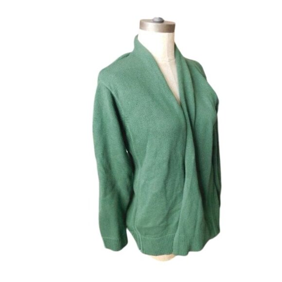 J. Jill Size S Small Green Thick Knit Cardigan Sweater NWT - Picture 3 of 4
